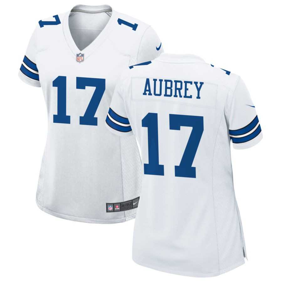 Women%27s Dallas Cowboys #17 Brandon Aubrey Limited white Vapor Untouchable Jersey Dzhi